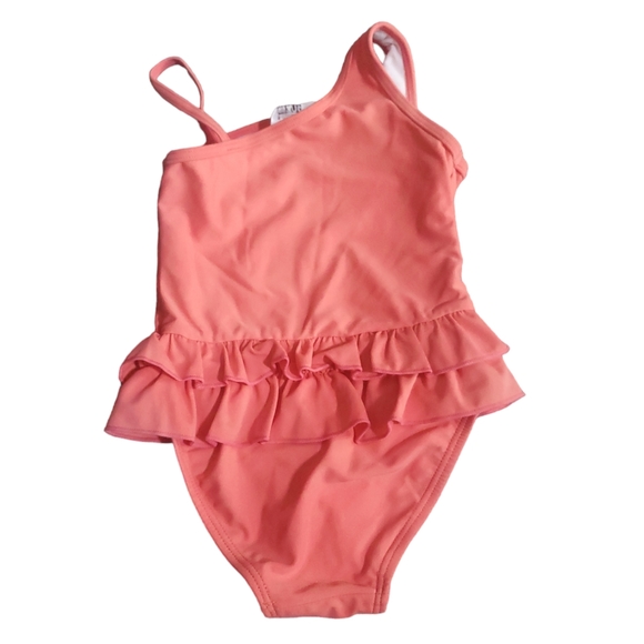4T Guess Kids Bathing Suit. Coral with gold and clear gems. - Picture 2 of 3